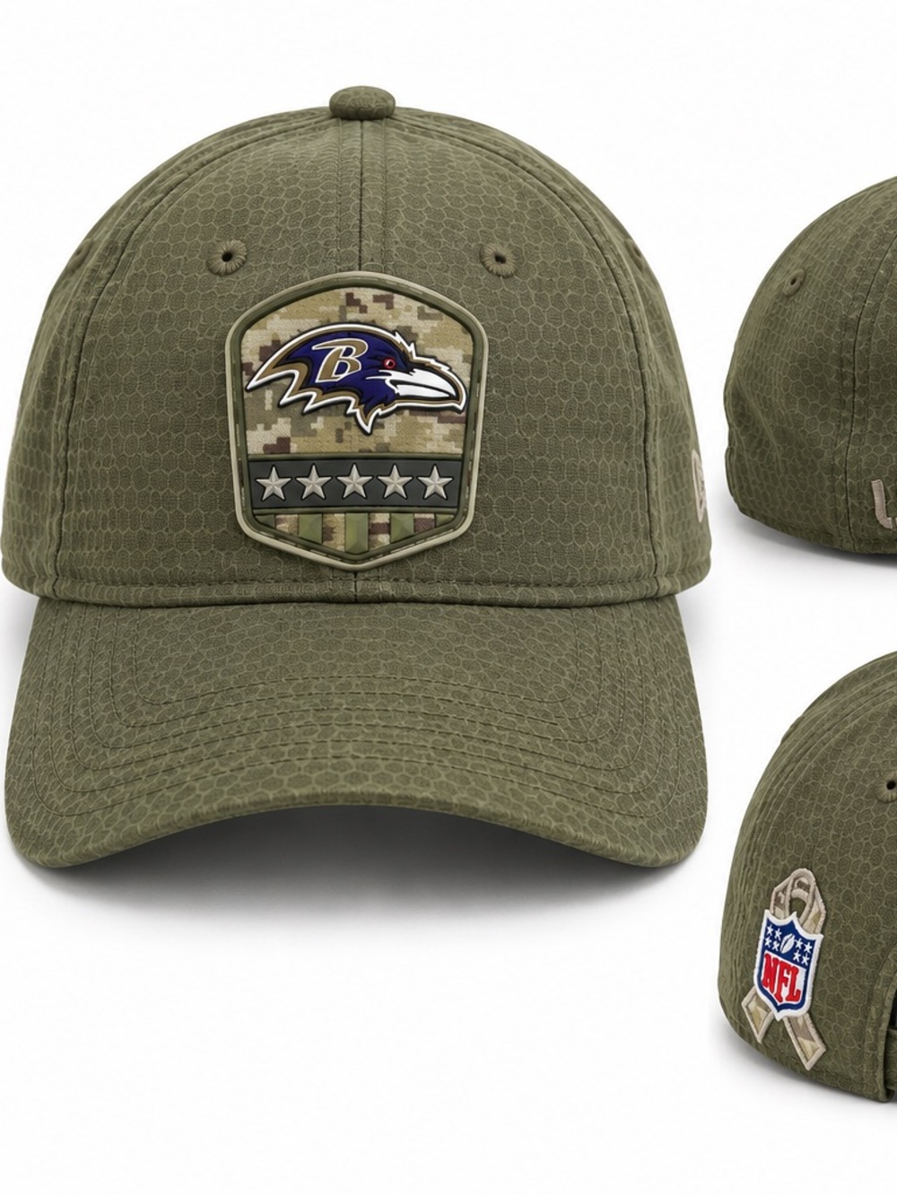 NFL Olive Green USA Embroidered Patch Baseball Cap